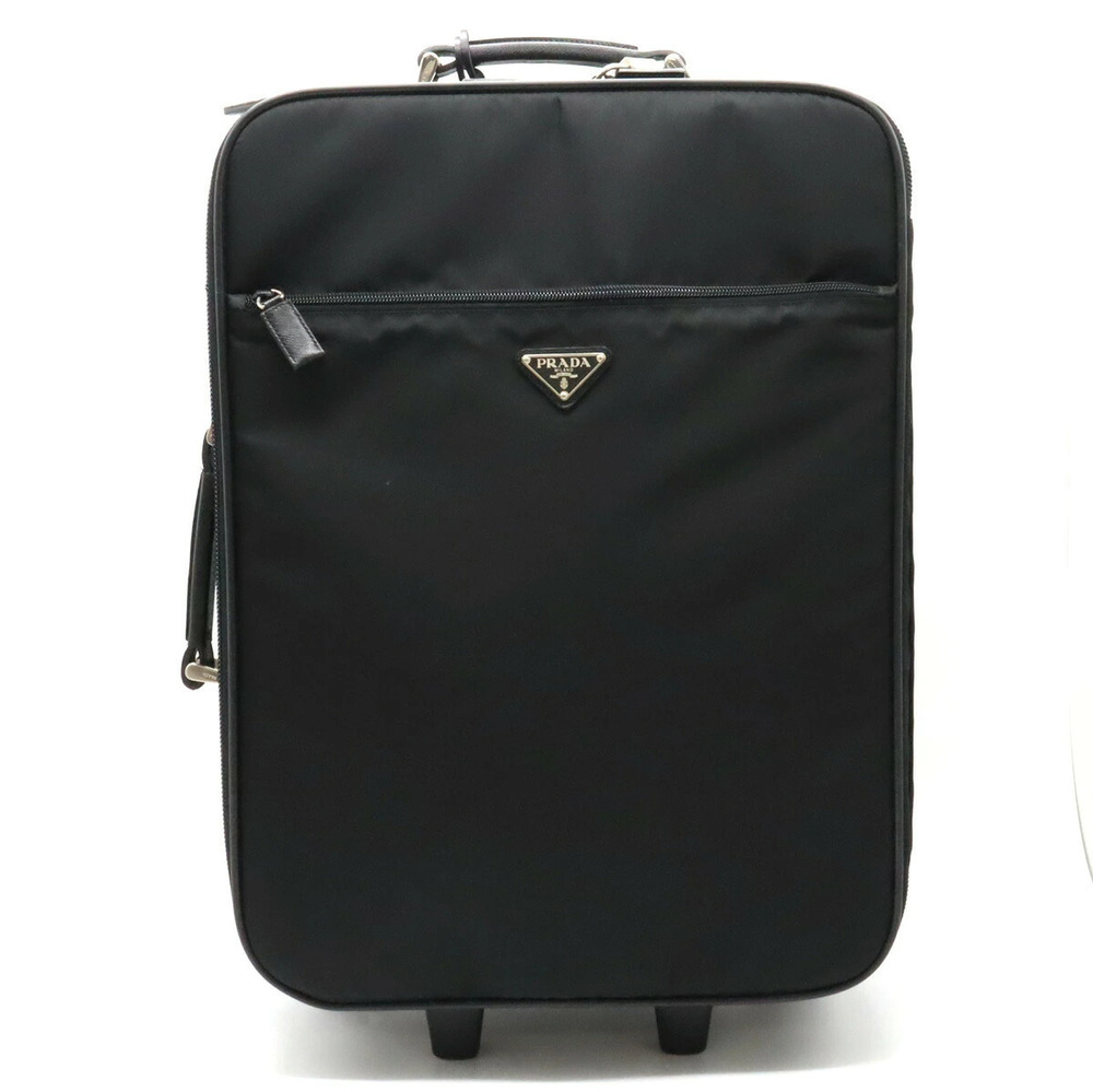 Prada Carry Case Bag Trolley Travel NERO Black